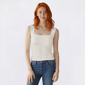 Juniors Lily & Lace Butter Jersey Side Ruch Square Neck Tank Top - image 1