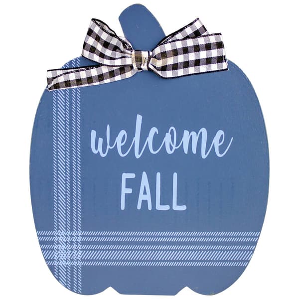 Northlight Seasonal Fall Wooden Pumpkin Welcome Plaques