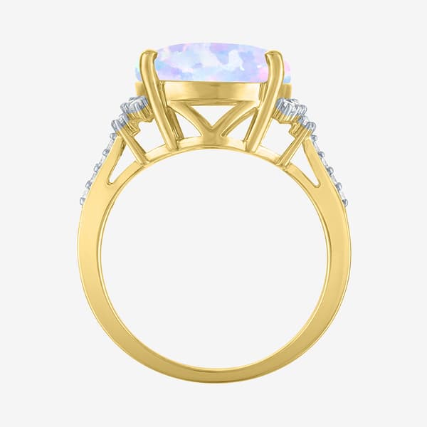 Gemstone Classics™ Lab Grown Opal & Sapphire Cocktail Ring