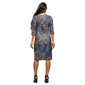 Womens 24/7 Comfort Apparel Maternity Blue Animal Wrap Dress - image 3