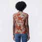 Womens Kasper Cap Sleeve Cowl Neck Floral Blouse - image 2