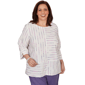 Plus Size Alfred Dunner Grand Bazaar Rainbow Stripe Blouse - image 1