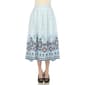 Womens White Mark Pleated Skirt with Border Prints - image 1