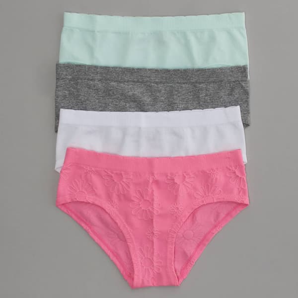 Girls (7-14) Rene Rofe(R) 4pk. Mila Seamless Hipster Underwear - image 