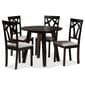 Baxton Studio Derya Modern Grey Fabric Wood 5pc. Dining Set - image 1
