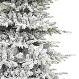 Puleo International 6.5ft. Pre-Lit Flocked Fir Christmas Tree