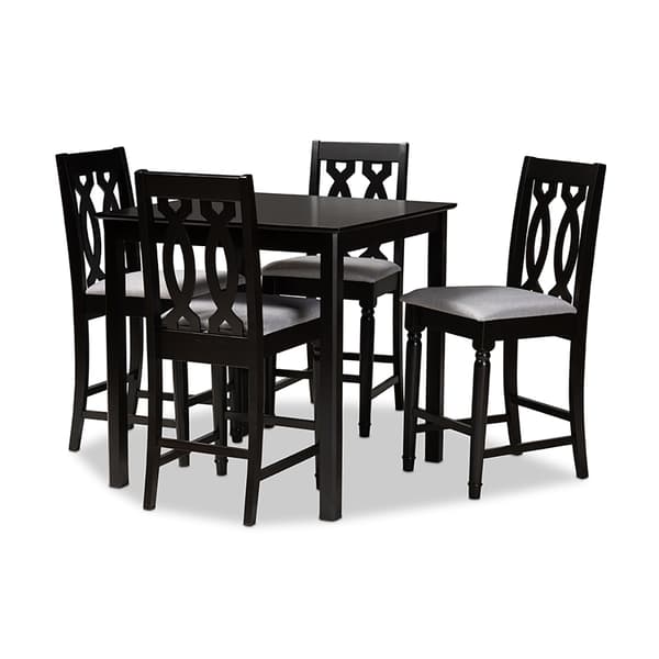 Baxton Studio Darcie 5-Piece Wood Pub Set