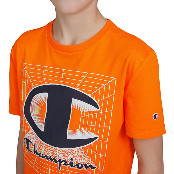 Boys &#40;8-20&#41; Champion Short Sleeve Graphic Tee - Orange Crush