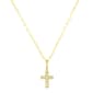 10kt. Gold Mini CZ Cross Necklace - image 1