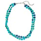 Ashley Cooper(tm) Turquoise Multi Shell/Sequin 2 Row Short Necklace - image 1