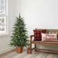Puleo International 4ft. Dual-Color LED Potted Christmas Tree - image 2