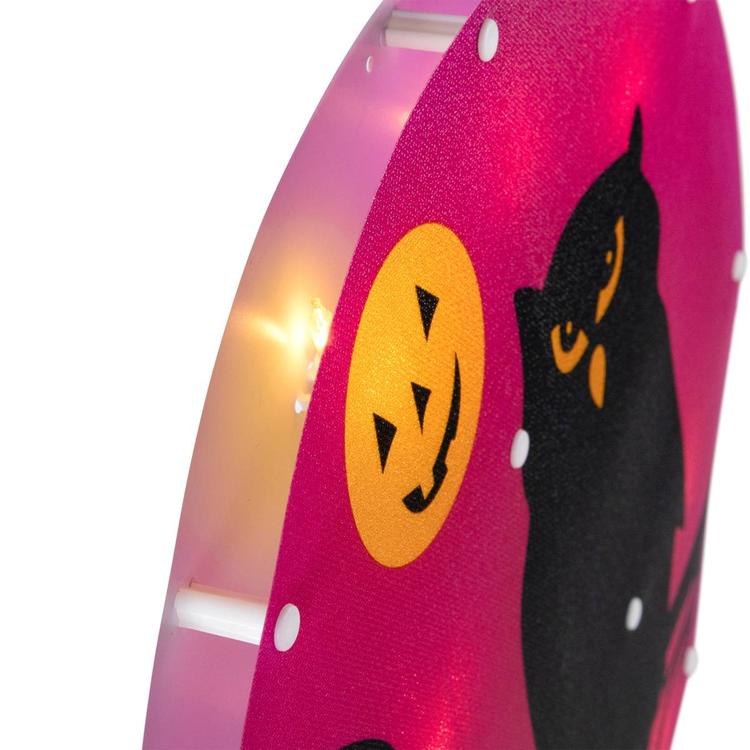 Northlight Seasonal 13.75in. Lighted Owl Halloween Silhouette