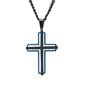 Mens Gentlemen's Classics&#40;tm&#41; Stainless Steel Two-Tone Cross Pendant - image 1