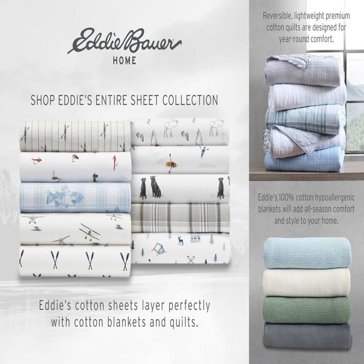 Eddie Bauer Methow Plaid Cotton Percale Sheet Set