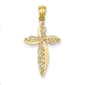 Gold Classics&#40;tm&#41; 14kt. Yellow Gold Scroll Cross Pendant - image 1