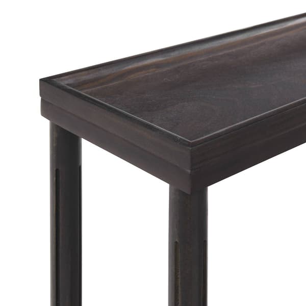 New Ridge Home Goods Harrison Side End Tables w/ Shelf - Espresso