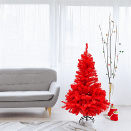 Northlight 4ft. Full Pine Scarlet Red Artificial Christmas Tree