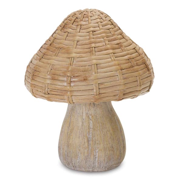 Melrose Wicker Mushroom Decor - Set of 3