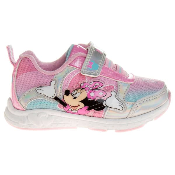 Little Girls Disney Minnie Mouse Light-Up Fashion Sneakers