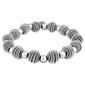 Roman Silver-Tone Jute Bead Stretch Bracelet - image 1