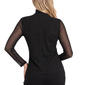 Womens NY Collection Long Sleeve Wrap Neck Rhinestone Blouse - image 2