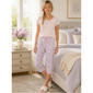 Plus Size IZOD(R) Short Sleeve Solid Tee & Ikat Capris Pajama Set - image 1