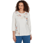 Womens Alfred Dunner Camden Market Floral Embroidery Blouse - image 1