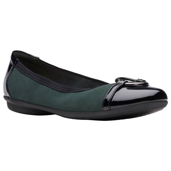 Womens Clarks&#40;R&#41; Gracelin Wind Suede Comfort Ballet Flats
