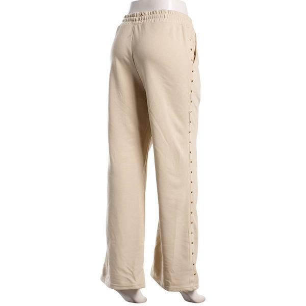Juniors Hunter & Brown Stud Trim Wide Leg Drawstring Sweatpants