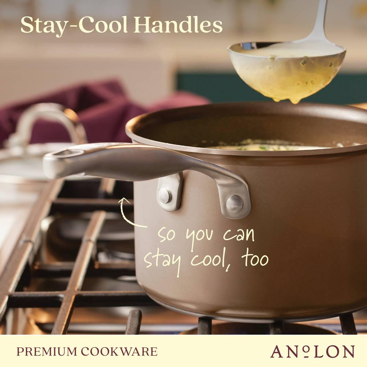 Anolon® Ascend Hard Anodized Nonstick Saucepan with Lid - 3-Quart