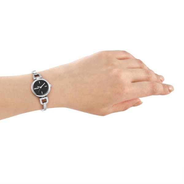 Womens DKNY Half Bangle Black Dial Watch - DK1L161M0035