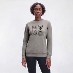 Petite Hasting & Smith Long Sleeve Cat Fleece Sweatshirt