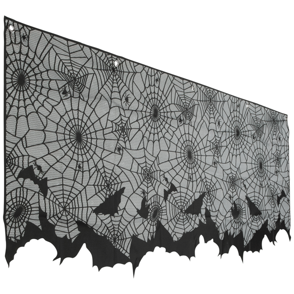 Northlight 5.25ft. Spider Webs & Bats Halloween Valance Decor