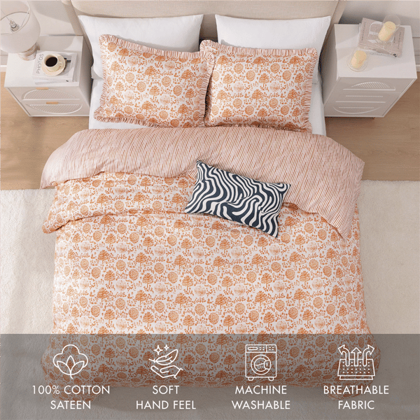 BebeTeen By Bebejan Clay Trees Reversible Comforter Set