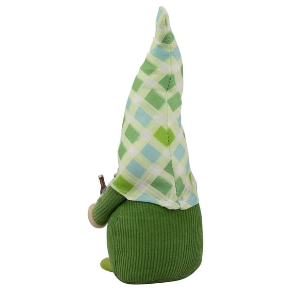 Northlight Seasonal Green & Blue Plaid Boy Gnome Figurine