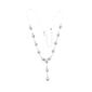 Rosa Rhinestones Silver Plated Blue Teardrop Necklace - image 1