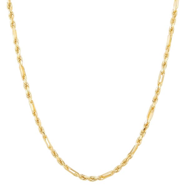 Gold Classics(tm) Yellow Gold Diamond Cut Milano Rope Chain Necklace - image 