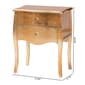 Baxton Studio Patrice Classic Wood 2-Drawer Nightstand - image 9