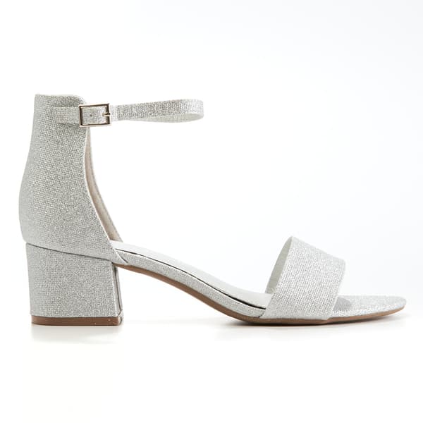 Womens Sugar Noelle Low Sling Back Sandals - Silver