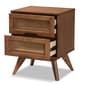 Baxton Studio Barrett Walnut Brown Wood 2-Drawer Nightstand - image 2