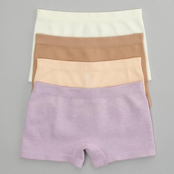Girls &#40;7-14&#41; Lala&#40;R&#41; 4pk. Val Ribbed Seamless Boy Short Underwear - image 
