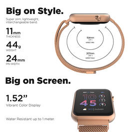Adult Unisex iTouch Air 4 Rose Gold Mesh Smart Watch - TA4M02-C29