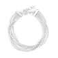 Silver-Plated Five-Strand Beaded Bracelet - image 1