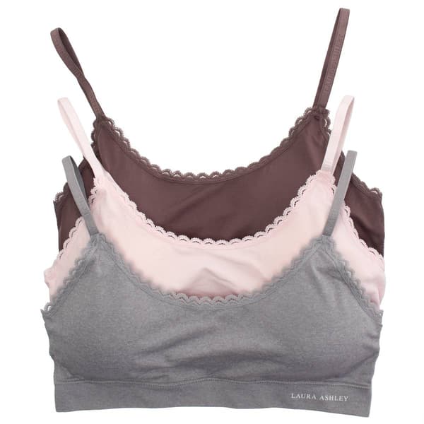 Womens Laura Ashley® 3pk. Seamless Trim Bralette - LS9022-3PKJ - image 