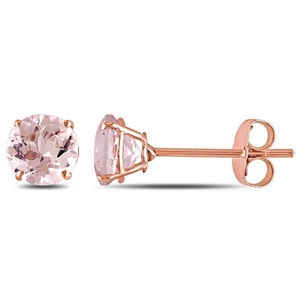 Gemstone Classics&#40;tm&#41; 10kt. Rose Gold Morganite Earrings - image 