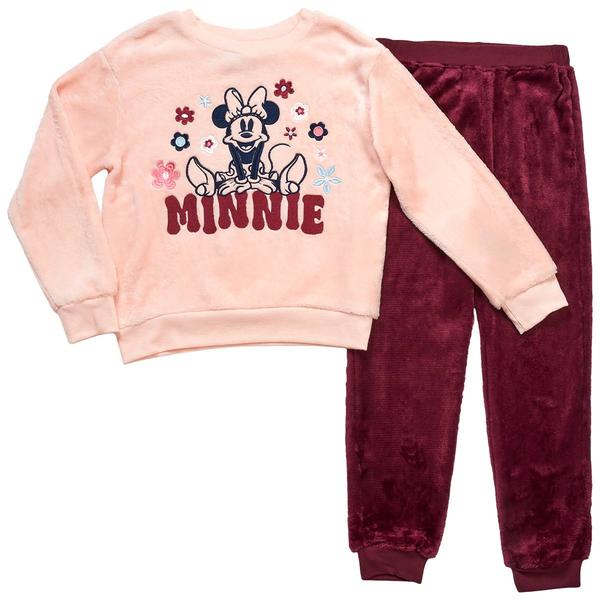 Girls (4-6x) Disney Minnie Mouse Plush Top & Joggers Set