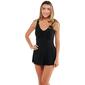 Womens Simply Fit One Piece Solid Swimdress w/Adjustable Straps - image 1