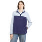 Womens LANDS END(R) Long Sleeve Color Block Fleece Sweatshirt - image 1