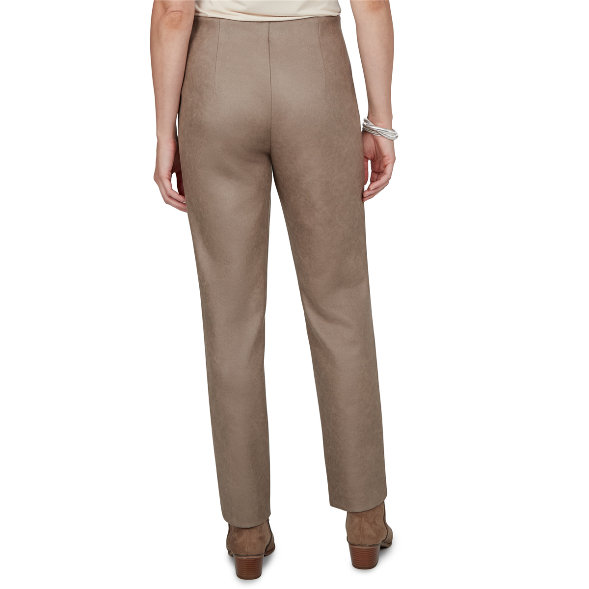 Womens Ruby Rd. Mythical Front Seam Suede Ponte Pull On Pants
