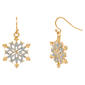 CZ Snowflake Earrings with Sparkling Stones - image 2
